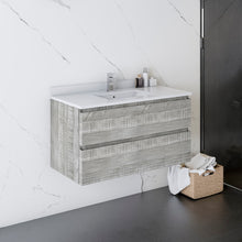 Load image into Gallery viewer, Fresca Formosa 36&quot; Wall Hung Modern Bathroom Cabinet w/ Top &amp; Sink in Ash- Fresca