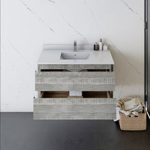 Load image into Gallery viewer, Fresca Formosa 35" Wall Hung Modern Bathroom Cabinet in Ash- Fresca