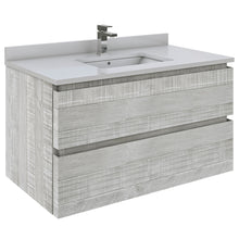 Load image into Gallery viewer, Fresca Formosa 35" Wall Hung Modern Bathroom Cabinet in Ash- Fresca