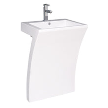 Load image into Gallery viewer, Fresca Quadro 23&quot; White Pedestal Sink- Fresca