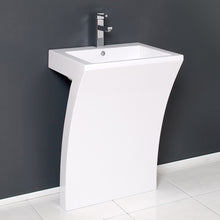 Load image into Gallery viewer, Fresca Quadro 23&quot; White Pedestal Sink- Fresca