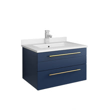 Load image into Gallery viewer, Fresca Lucera 24&quot; Royal Blue Wall Hung Modern Bathroom Cabinet w/ Top &amp; Undermount Sink- Fresca