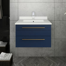 Load image into Gallery viewer, Fresca Lucera 24&quot; Royal Blue Wall Hung Undermount Sink Modern Bathroom Cabinet- Fresca