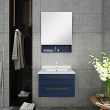 Load image into Gallery viewer, Fresca Lucera 24&quot; Royal Blue Wall Hung Undermount Sink Modern Bathroom Cabinet- Fresca