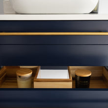Load image into Gallery viewer, Fresca Lucera 24&quot; Royal Blue Wall Hung Modern Bathroom Cabinet w/ Top &amp; Vessel Sink- Fresca
