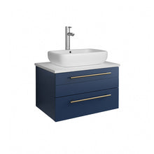 Load image into Gallery viewer, Fresca Lucera 24&quot; Royal Blue Wall Hung Modern Bathroom Cabinet w/ Top &amp; Vessel Sink- Fresca