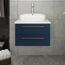 Load image into Gallery viewer, Fresca Lucera 24&quot; Royal Blue Wall Hung Vessel Sink Modern Bathroom Cabinet- Fresca