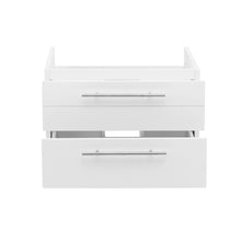 Load image into Gallery viewer, Fresca Lucera 24&quot; White Wall Hung Vessel Sink Modern Bathroom Cabinet- Fresca