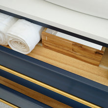 Load image into Gallery viewer, Fresca Lucera 30&quot; Royal Blue Wall Hung Modern Bathroom Cabinet w/ Top &amp; Vessel Sink- Fresca