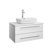 Load image into Gallery viewer, Fresca Lucera 30&quot; White Wall Hung Modern Bathroom Cabinet w/ Top &amp; Vessel Sink- Fresca