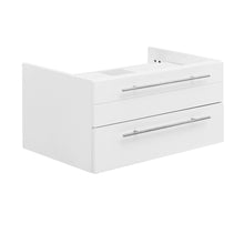 Load image into Gallery viewer, Fresca Lucera 30&quot; White Wall Hung Vessel Sink Modern Bathroom Cabinet- Fresca
