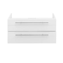 Load image into Gallery viewer, Fresca Lucera 30&quot; White Wall Hung Vessel Sink Modern Bathroom Cabinet- Fresca