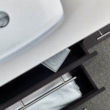 Load image into Gallery viewer, Fresca Lucera 36&quot; Espresso Wall Hung Modern Bathroom Cabinet w/ Top &amp; Vessel Sink - Left Version- Fresca