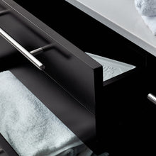 Load image into Gallery viewer, Fresca Lucera 36&quot; Espresso Wall Hung Modern Bathroom Cabinet w/ Top &amp; Vessel Sink - Left Version- Fresca