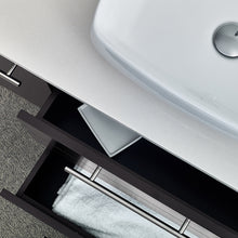 Load image into Gallery viewer, Fresca Lucera 36&quot; Espresso Wall Hung Modern Bathroom Cabinet w/ Top &amp; Vessel Sink - Right Version- Fresca