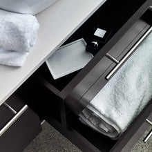 Load image into Gallery viewer, Fresca Lucera 36&quot; Espresso Wall Hung Modern Bathroom Cabinet w/ Top &amp; Vessel Sink - Right Version- Fresca