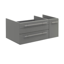 Load image into Gallery viewer, Fresca Lucera 36&quot; Gray Wall Hung Undermount Sink Modern Bathroom Cabinet - Left Version- Fresca