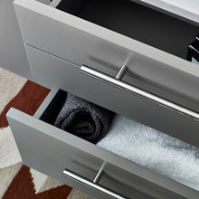 Load image into Gallery viewer, Fresca Lucera 36&quot; Gray Wall Hung Modern Bathroom Cabinet w/ Top &amp; Vessel Sink - Right Version- Fresca