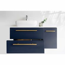 Load image into Gallery viewer, Fresca Lucera 36&quot; Royal Blue Wall Hung Modern Bathroom Cabinet w/ Top &amp; Vessel Sink - Left Version- Fresca