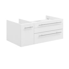 Load image into Gallery viewer, Fresca Lucera 36&quot; White Wall Hung Vessel Sink Modern Bathroom Cabinet - Right Version- Fresca