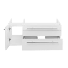 Load image into Gallery viewer, Fresca Lucera 36&quot; White Wall Hung Vessel Sink Modern Bathroom Cabinet - Right Version- Fresca