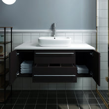 Load image into Gallery viewer, Fresca Lucera 42&quot; Espresso Wall Hung Modern Bathroom Cabinet w/ Top &amp; Vessel Sink- Fresca