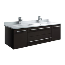 Load image into Gallery viewer, Fresca Lucera 48&quot; Espresso Wall Hung Modern Bathroom Cabinet w/ Top &amp; Undermount Sink- Fresca