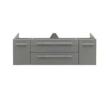 Load image into Gallery viewer, Fresca Lucera 48&quot; Gray Wall Hung Double Undermount Sink Modern Bathroom Cabinet- Fresca