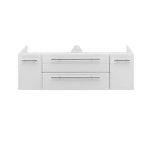 Load image into Gallery viewer, Fresca Lucera 48&quot; White Wall Hung Double Undermount Sink Modern Bathroom Cabinet- Fresca