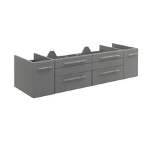 Load image into Gallery viewer, Fresca Lucera 60&quot; Gray Wall Hung Single Undermount Sink Modern Bathroom Cabinet- Fresca