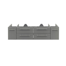 Load image into Gallery viewer, Fresca Lucera 60&quot; Gray Wall Hung Single Undermount Sink Modern Bathroom Cabinet- Fresca