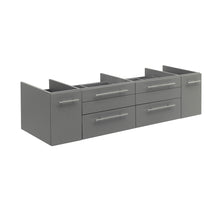 Load image into Gallery viewer, Fresca Lucera 60&quot; Gray Wall Hung Double Vessel Sink Modern Bathroom Cabinet- Fresca