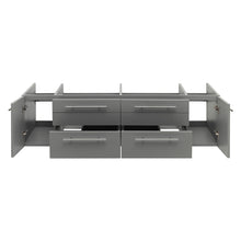 Load image into Gallery viewer, Fresca Lucera 60&quot; Gray Wall Hung Double Vessel Sink Modern Bathroom Cabinet- Fresca