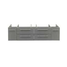 Load image into Gallery viewer, Fresca Lucera 60&quot; Gray Wall Hung Single Vessel Sink Modern Bathroom Cabinet- Fresca