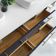 Load image into Gallery viewer, Fresca Lucera 60&quot; Royal Blue Wall Hung Modern Bathroom Cabinet w/ Top &amp; Double Vessel Sinks- Fresca