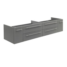 Load image into Gallery viewer, Fresca Lucera 72&quot; Gray Wall Hung Double Undermount Sink Modern Bathroom Cabinet- Fresca