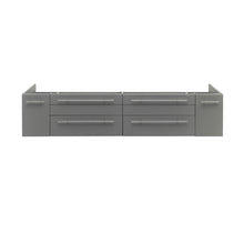Load image into Gallery viewer, Fresca Lucera 72&quot; Gray Wall Hung Double Undermount Sink Modern Bathroom Cabinet- Fresca