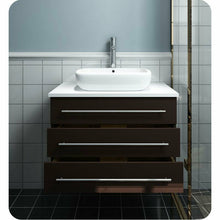 Load image into Gallery viewer, Fresca FCB6183ES-VSL-I Modella 32&quot; Espresso Wall Hung Modern Bathroom Cabinet with Top &amp; Vessel Sink- Fresca