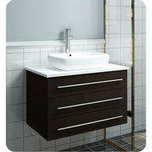 Load image into Gallery viewer, Fresca FCB6183ES-VSL-I Modella 32&quot; Espresso Wall Hung Modern Bathroom Cabinet with Top &amp; Vessel Sink- Fresca