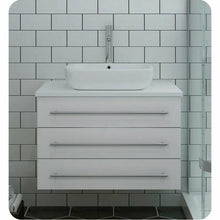 Load image into Gallery viewer, Fresca FCB6183WH-VSL Lucera 32" White Wall Hung Modern Bathroom Cabinet- Fresca