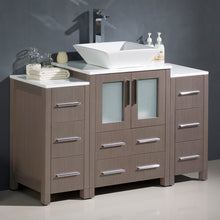 Load image into Gallery viewer, Fresca Torino 48&quot; Gray Oak Modern Bathroom Cabinets w/ Top &amp; Vessel Sink- Fresca