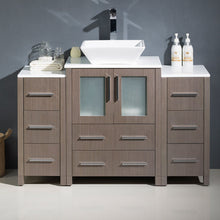 Load image into Gallery viewer, Fresca Torino 48&quot; Gray Oak Modern Bathroom Cabinets w/ Top &amp; Vessel Sink- Fresca