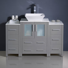 Load image into Gallery viewer, Fresca Torino 48&quot; Gray Modern Bathroom Cabinets w/ Top &amp; Vessel Sink- Fresca