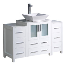 Load image into Gallery viewer, Fresca Torino 48&quot; White Modern Bathroom Cabinets w/ Top &amp; Vessel Sink- Fresca