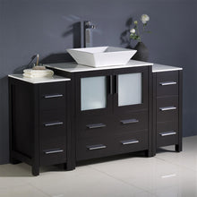 Load image into Gallery viewer, Fresca Torino 54&quot; Espresso Modern Bathroom Cabinets w/ Top &amp; Vessel Sink- Fresca