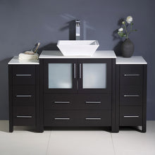 Load image into Gallery viewer, Fresca Torino 54&quot; Espresso Modern Bathroom Cabinets w/ Top &amp; Vessel Sink- Fresca