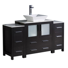 Load image into Gallery viewer, Fresca Torino 54&quot; Espresso Modern Bathroom Cabinets w/ Top &amp; Vessel Sink- Fresca