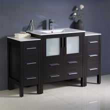 Load image into Gallery viewer, Fresca Torino 54&quot; Espresso Modern Bathroom Cabinets w/ Integrated Sink- Fresca