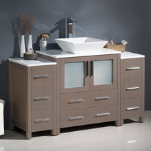 Load image into Gallery viewer, Fresca Torino 54&quot; Gray Oak Modern Bathroom Cabinets w/ Top &amp; Vessel Sink- Fresca