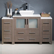 Load image into Gallery viewer, Fresca Torino 54&quot; Gray Oak Modern Bathroom Cabinets w/ Top &amp; Vessel Sink- Fresca